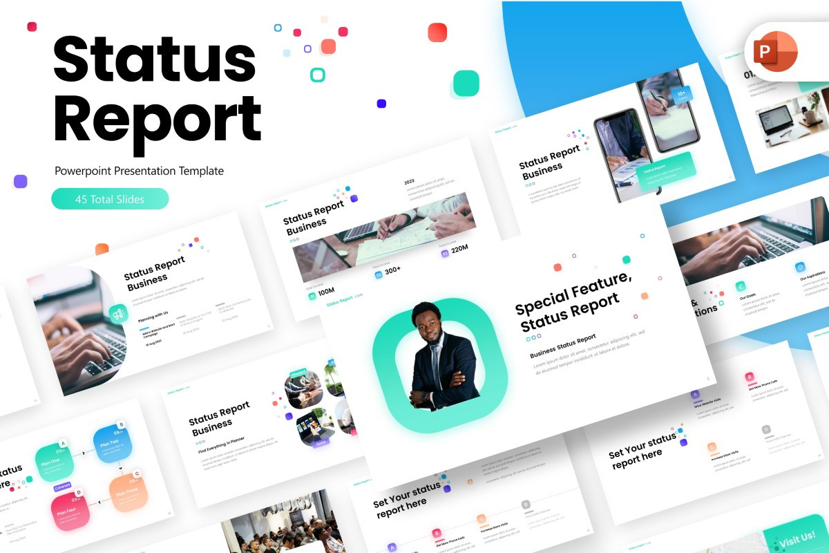 Status Report Business PowerPoint Template | Nulivo Market