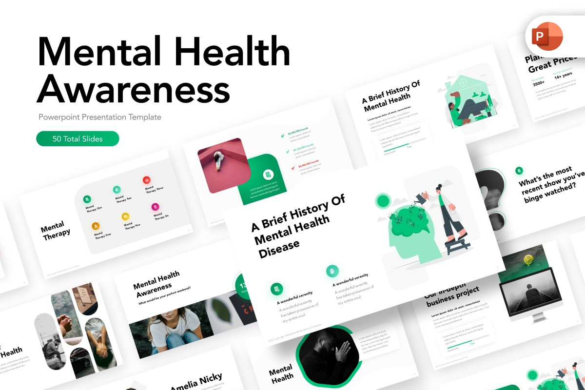 Mental Health Awareness PowerPoint Template | Nulivo Market