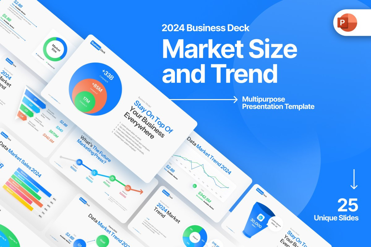 Market Size and Market Trend PowerPoint Template | Nulivo Market