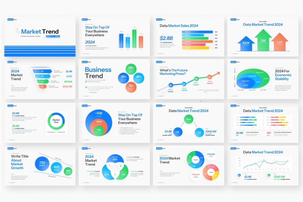 Market Size and Market Trend PowerPoint Template | Nulivo Market