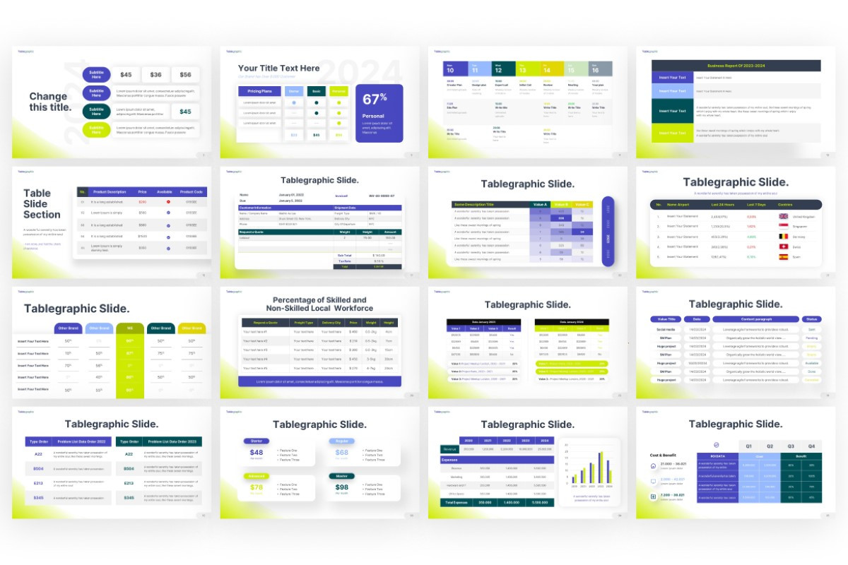 Tablegraphic PowerPoint Template | Nulivo Market