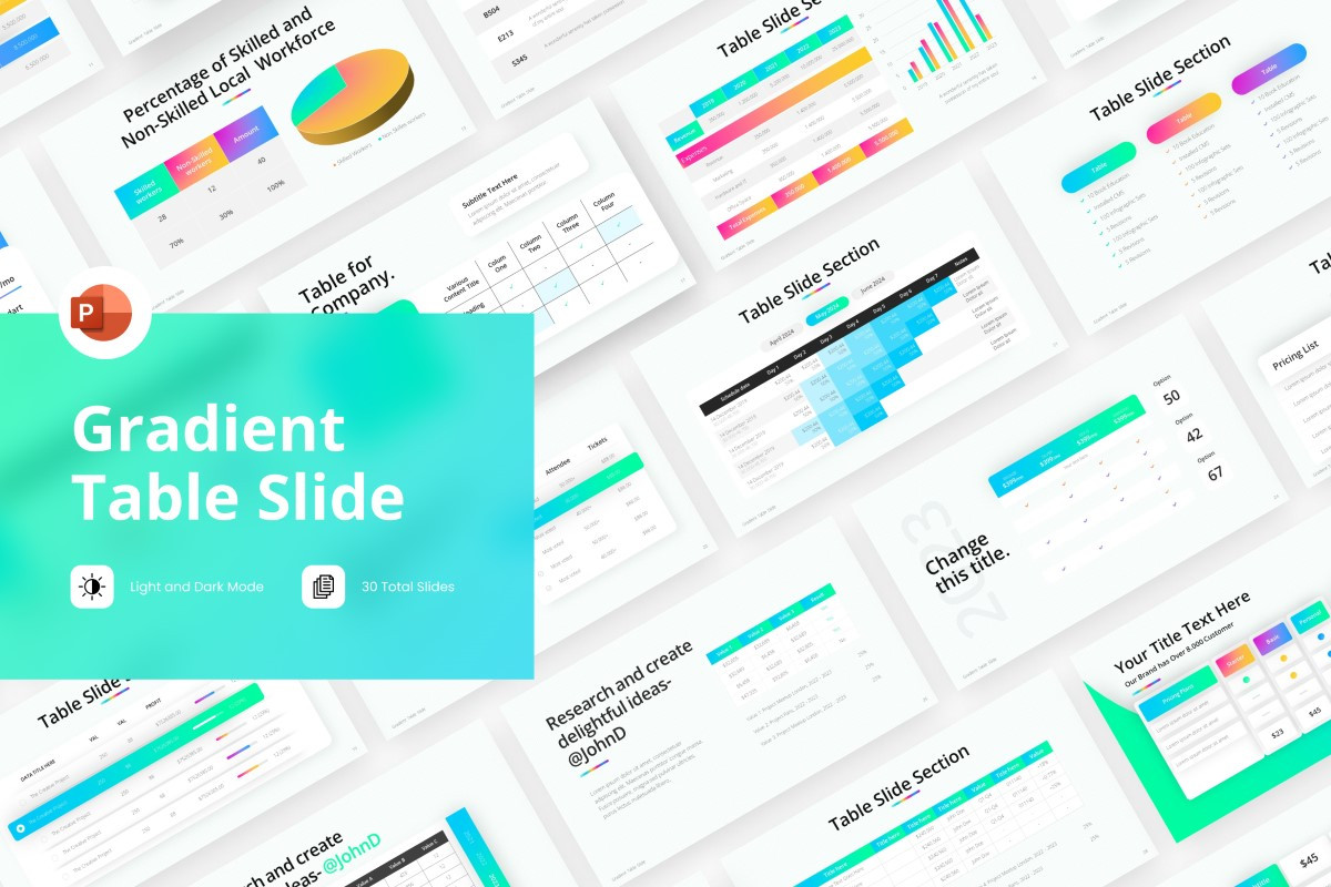 Table Slide Infographic PowerPoint Template | Nulivo Market