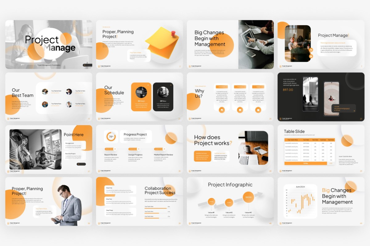 Project Management PowerPoint Template | Nulivo Market