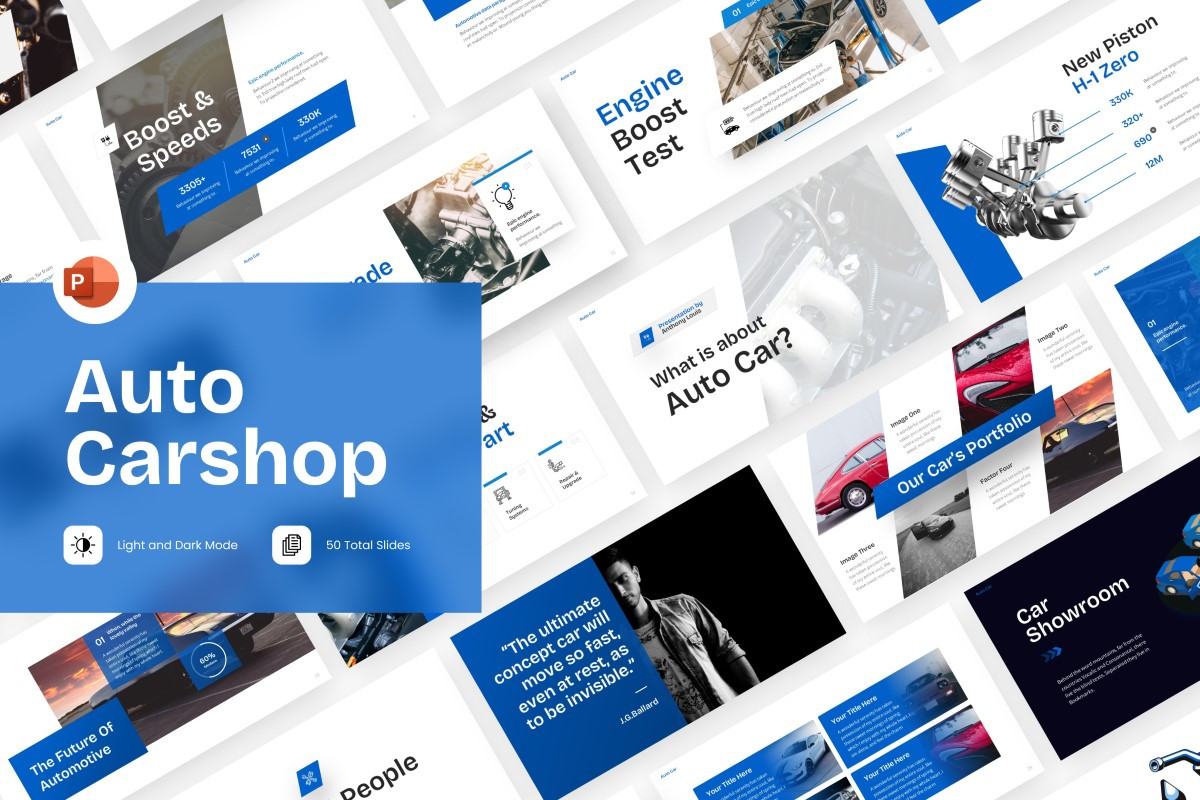 Auto Carshop PowerPoint Template | Nulivo Market