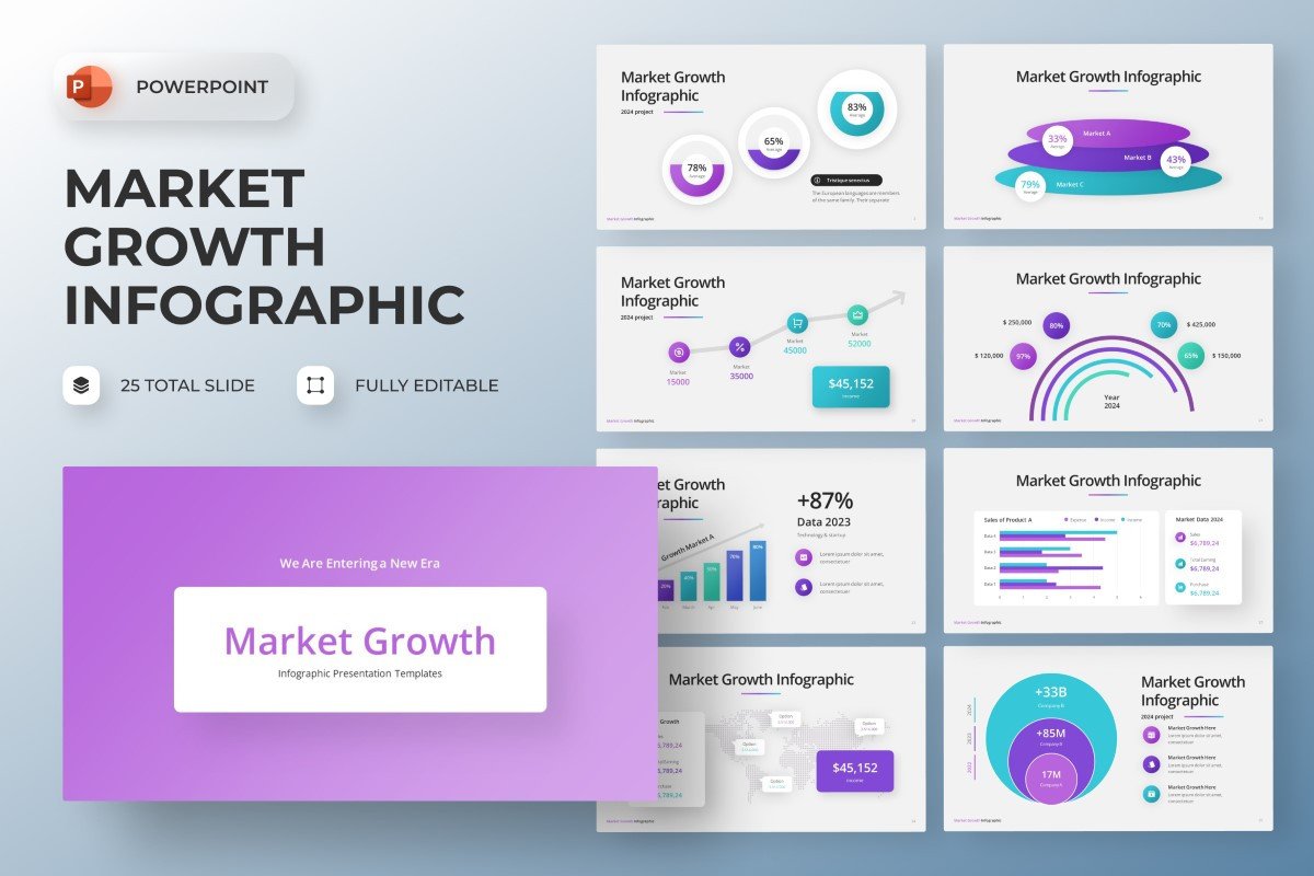 Market Growth BE PowerPoint Template | Nulivo Market