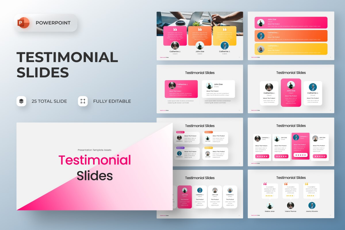 Testimonial Slide PowerPoint Template | Nulivo Market