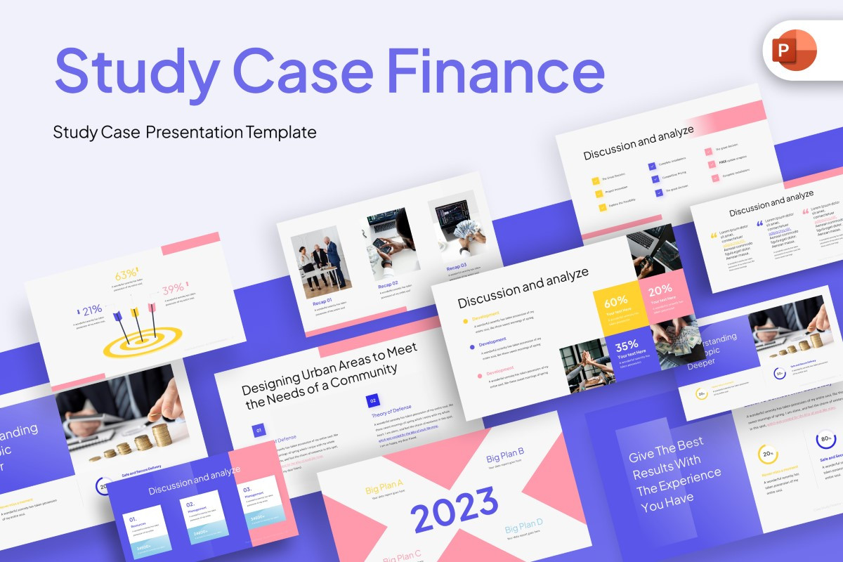 Case Study Finance PowerPoint Template | Nulivo Market