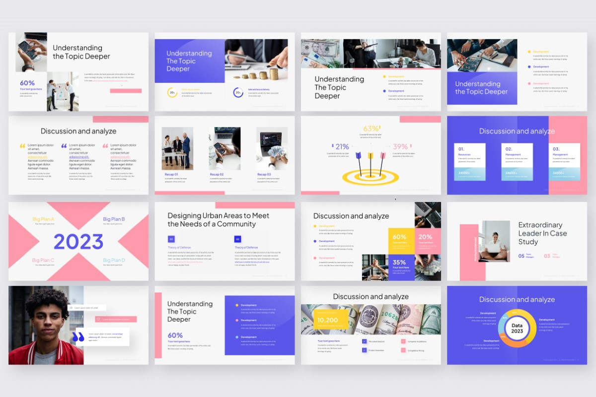Case Study Finance PowerPoint Template | Nulivo Market