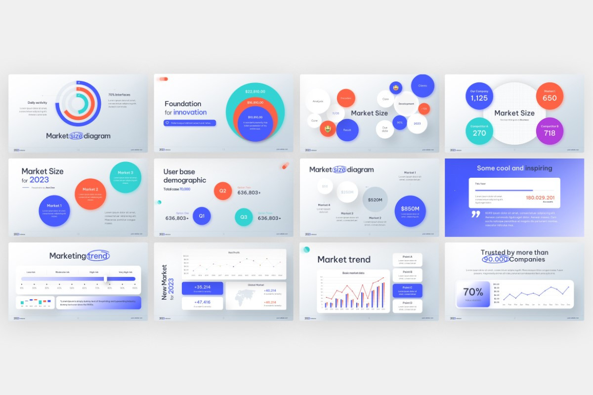 Market Size & Market Trend PowerPoint Template