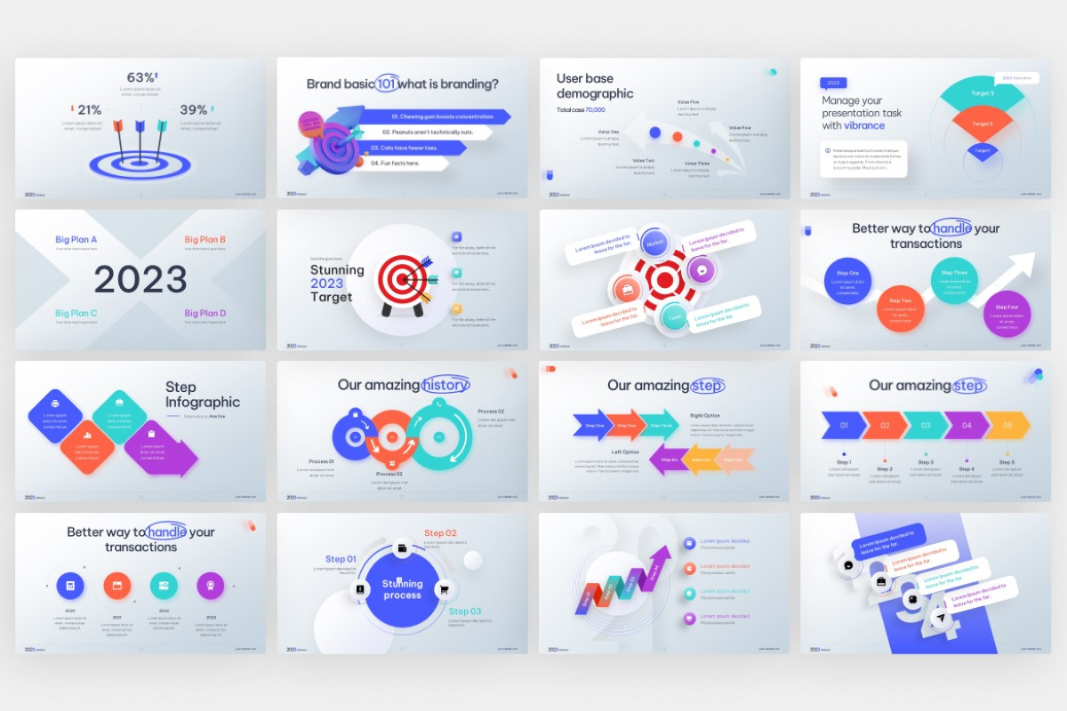 Target & Step Project PowerPoint Template | Nulivo Market