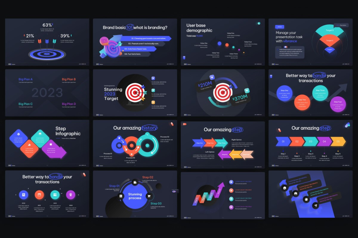 Target & Step Project PowerPoint Template | Nulivo Market