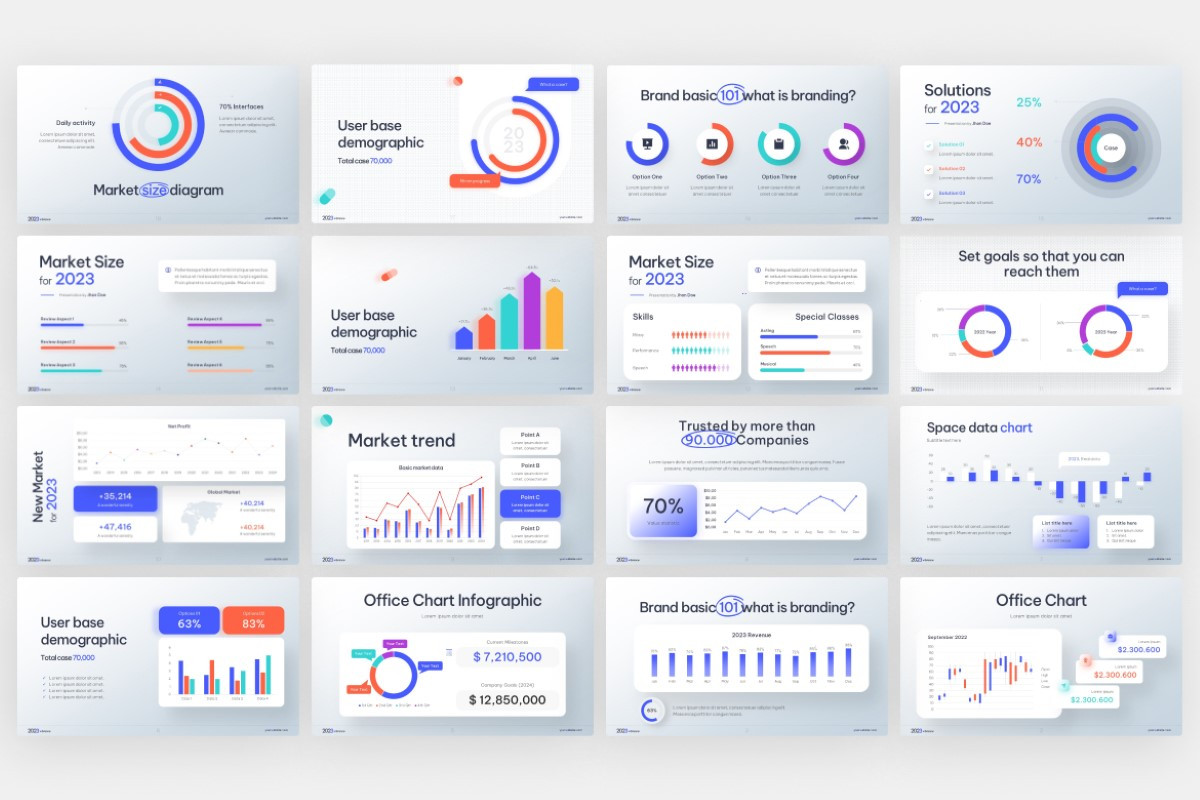 Office & Custom Chart PowerPoint Template | Nulivo Market