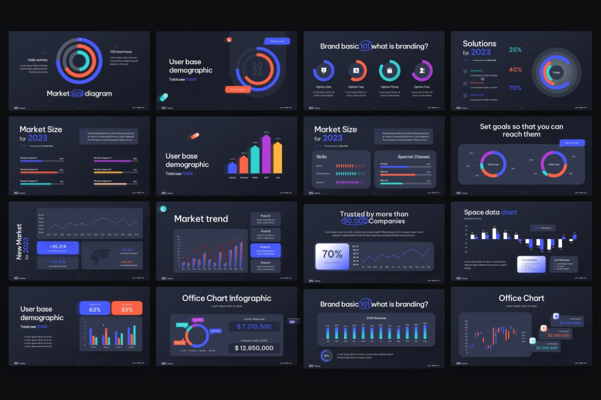 Office & Custom Chart PowerPoint Template | Nulivo Market