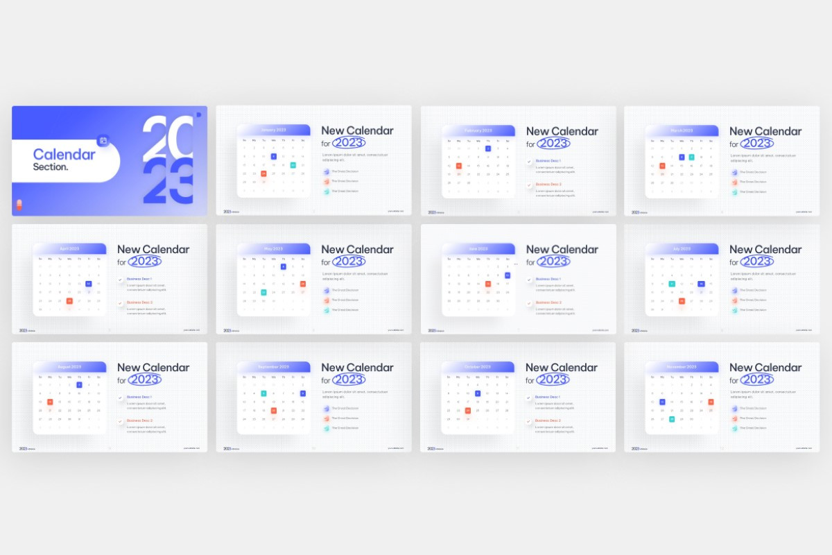 Calendar PowerPoint Template | Nulivo Market
