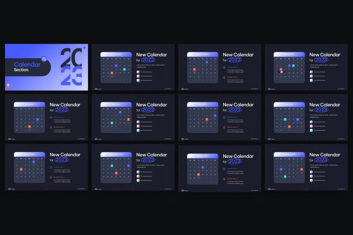 Calendar PowerPoint Template | Nulivo Market
