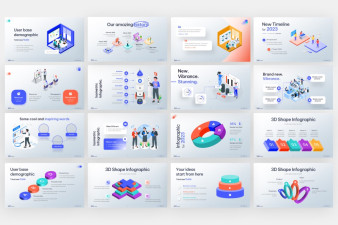 Isometric & 3D Shape PowerPoint Template | Nulivo Market