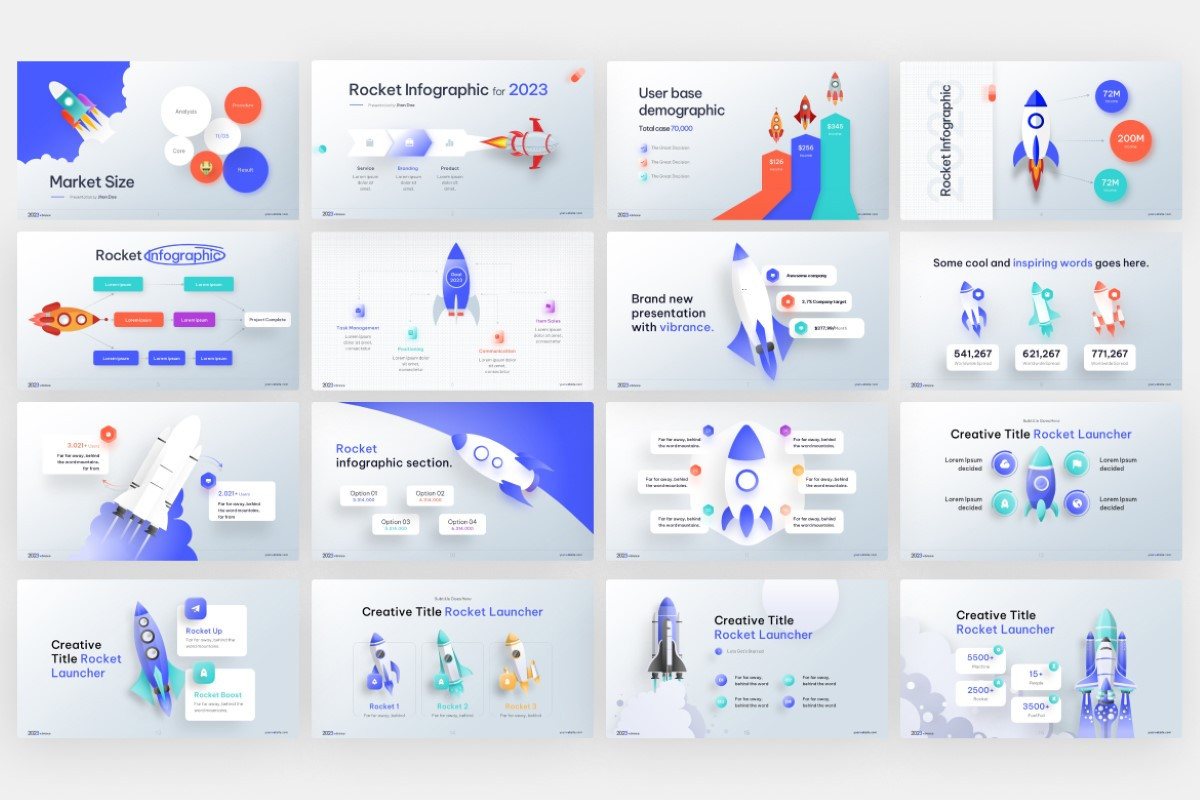 Rocket Infographic PowerPoint Template | Nulivo Market