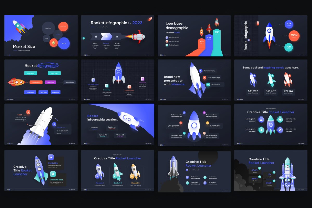 Rocket Infographic PowerPoint Template | Nulivo Market