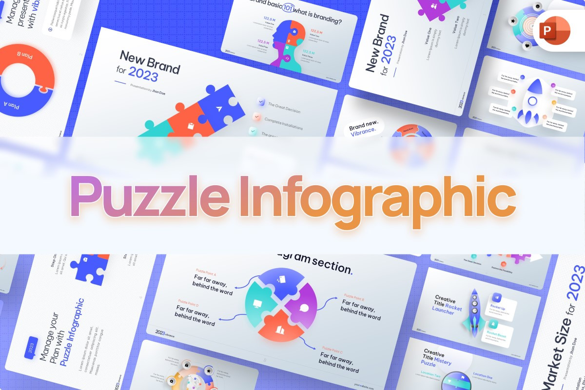 Puzzle Infographic PowerPoint Template | Nulivo Market
