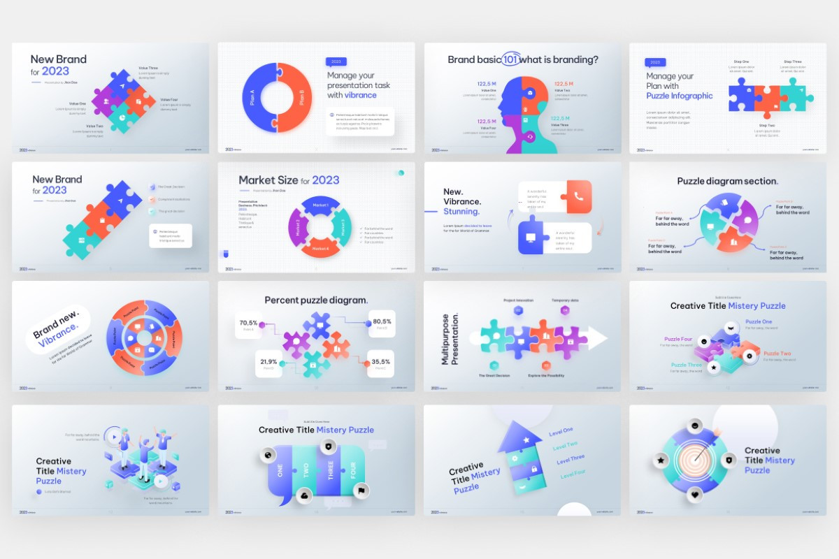 Puzzle Infographic PowerPoint Template | Nulivo Market