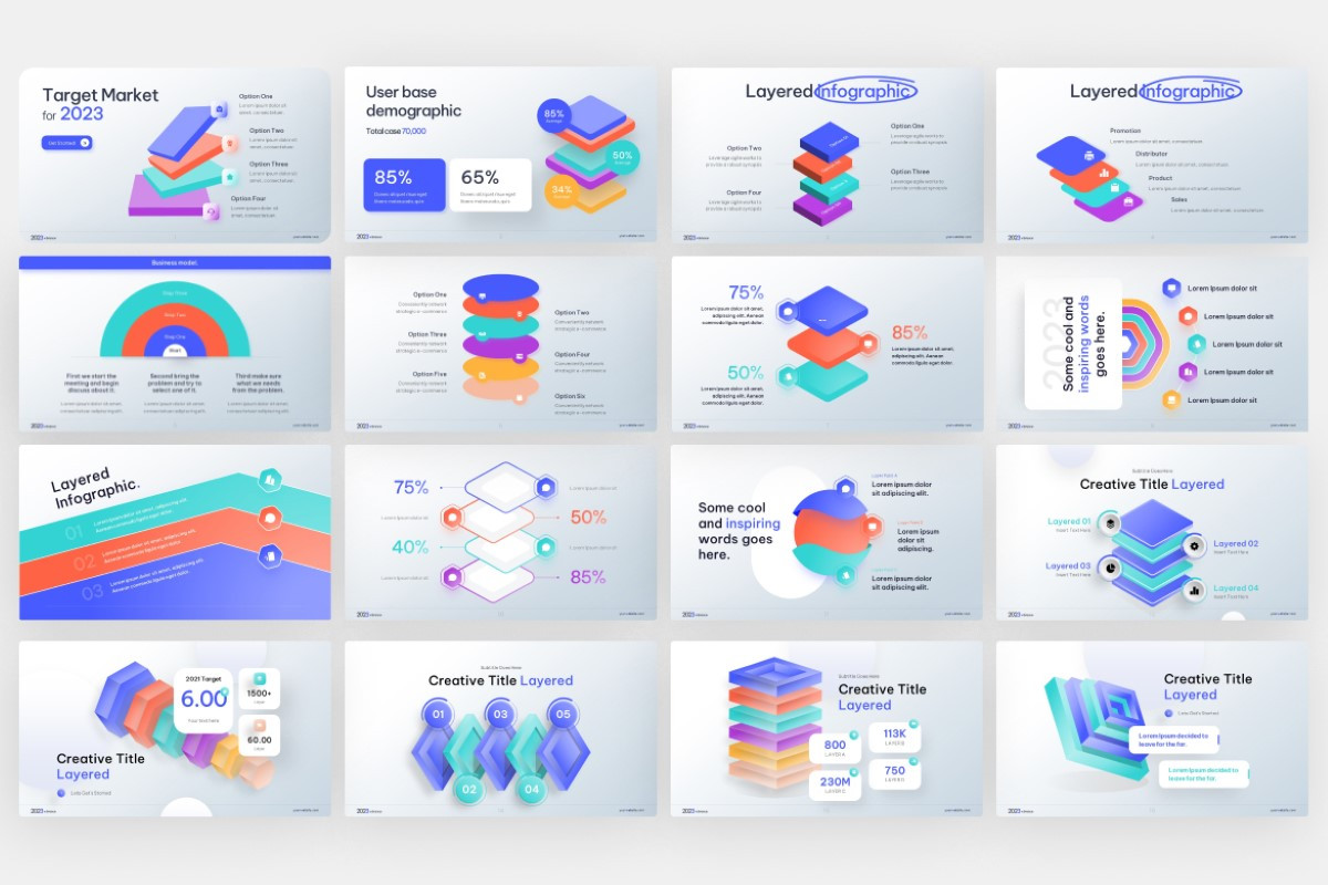 Layered PowerPoint Template | Nulivo Market