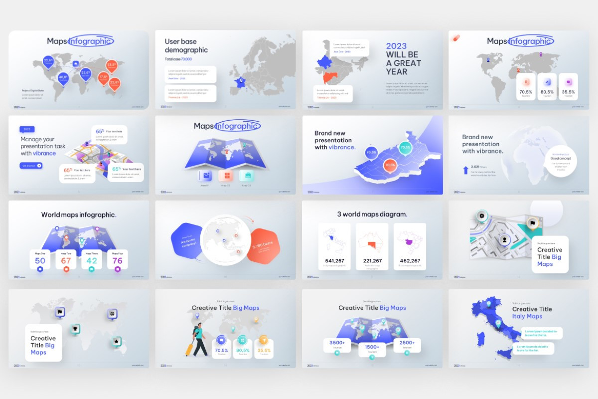 Maps Infographic PowerPoint Template | Nulivo Market