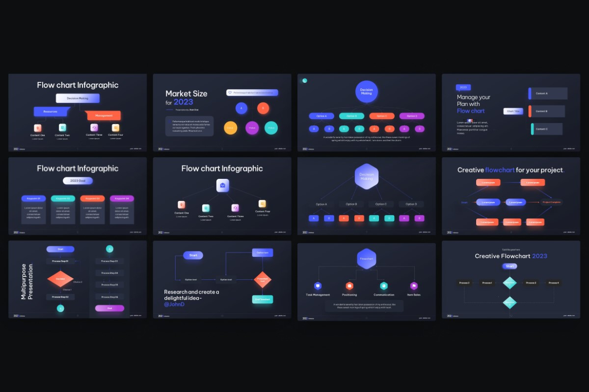 Flow Chart PowerPoint Template | Nulivo Market
