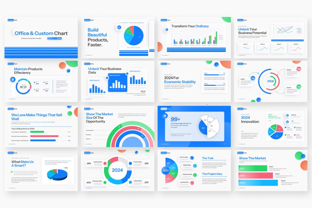 Office & Custom Charts PowerPoint Template | Nulivo Market