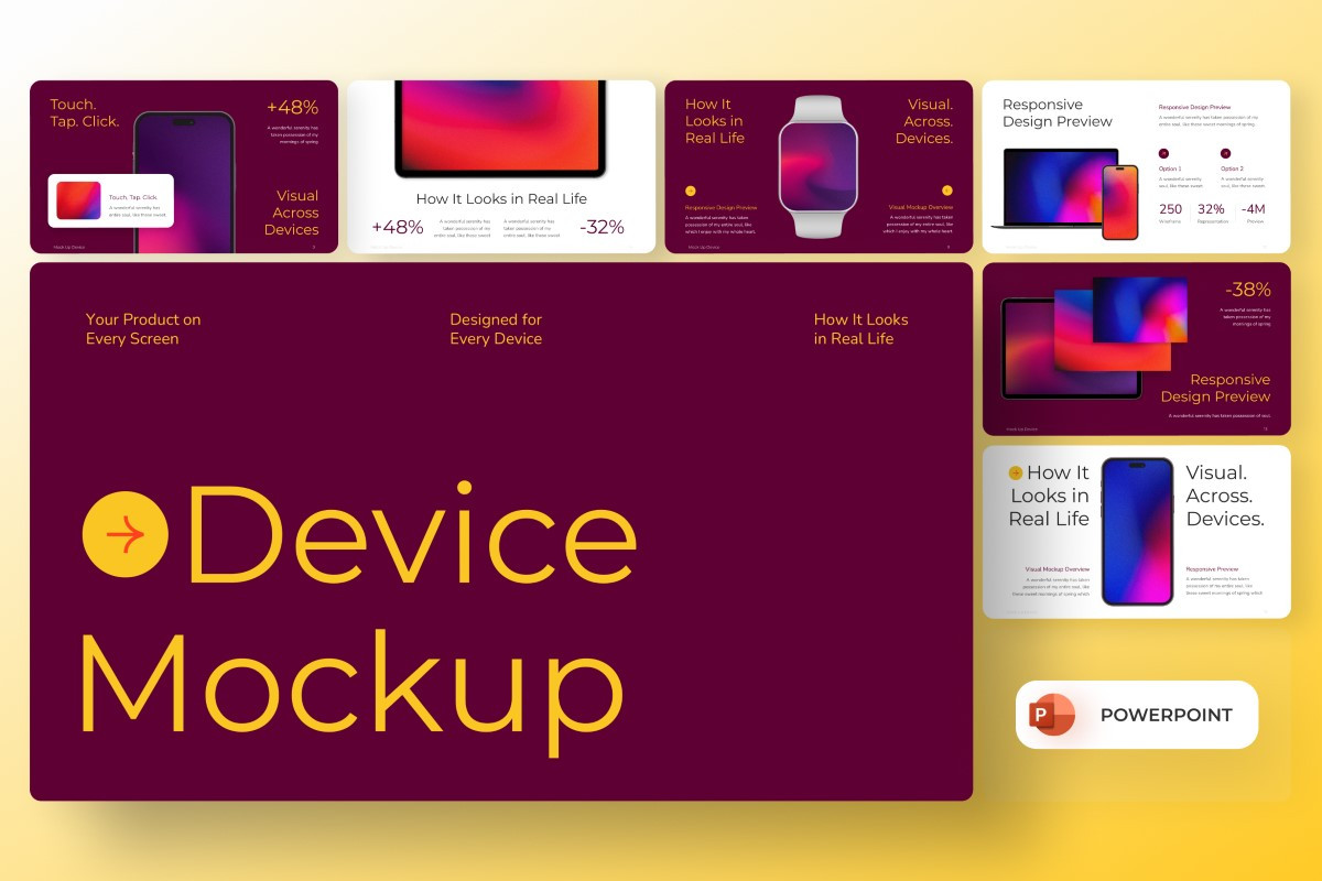 Device Mock Up Presentation PowerPoint Template | Nulivo Market