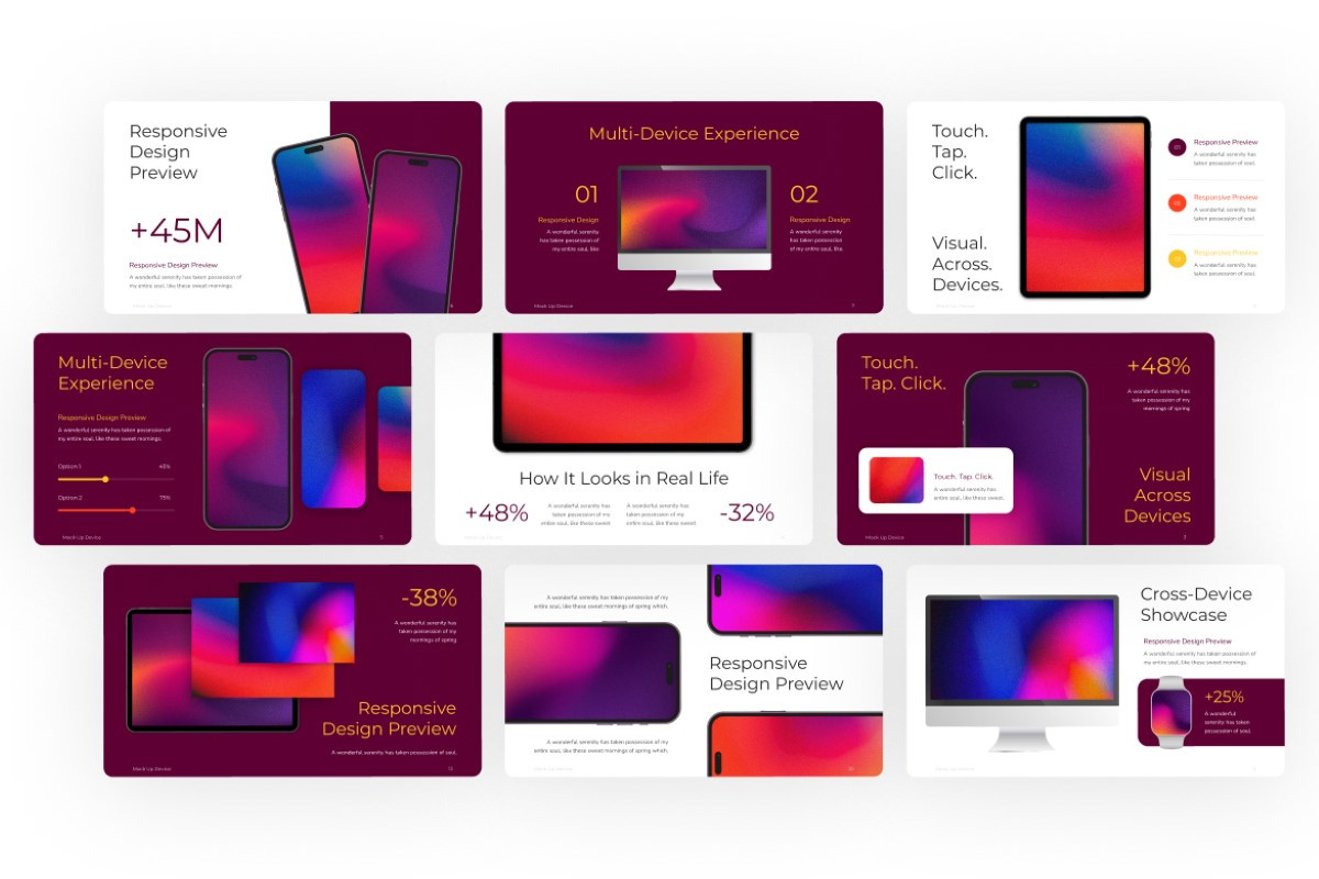 Device Mock Up Presentation PowerPoint Template | Nulivo Market
