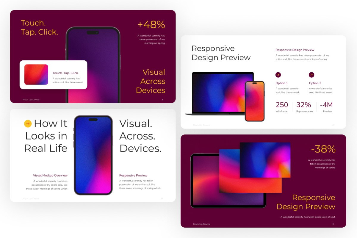 Device Mock Up Presentation PowerPoint Template | Nulivo Market