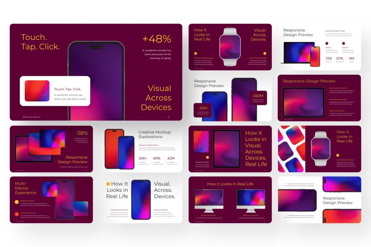Device Mock Up Presentation PowerPoint Template | Nulivo Market