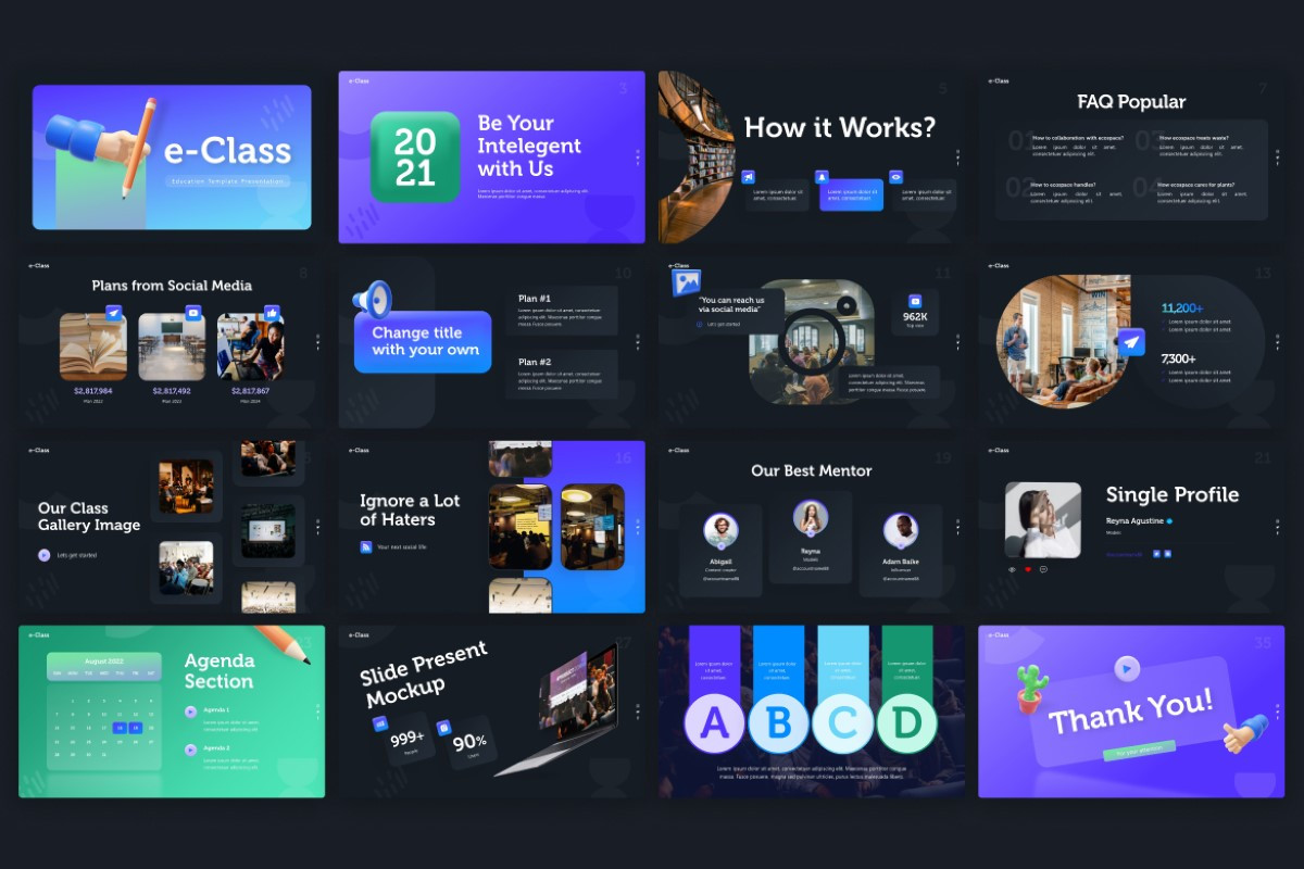 e-Class PowerPoint Template | Nulivo Market