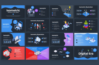 Isometric Illustration PowerPoint Template | Nulivo Market