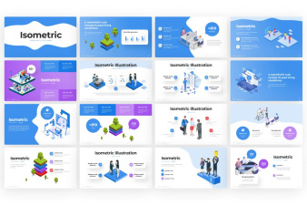 Isometric Illustration PowerPoint Template | Nulivo Market