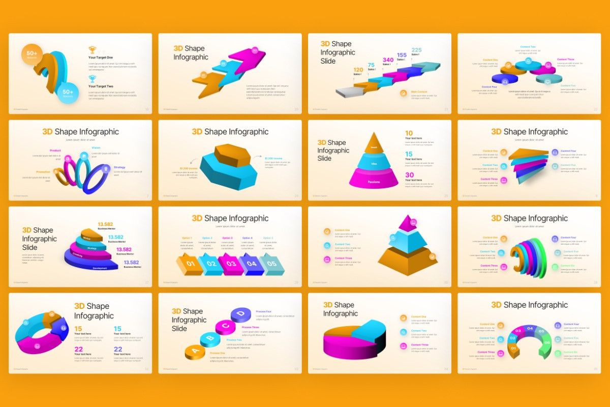 3D Shaped PowerPoint Template | Nulivo Market
