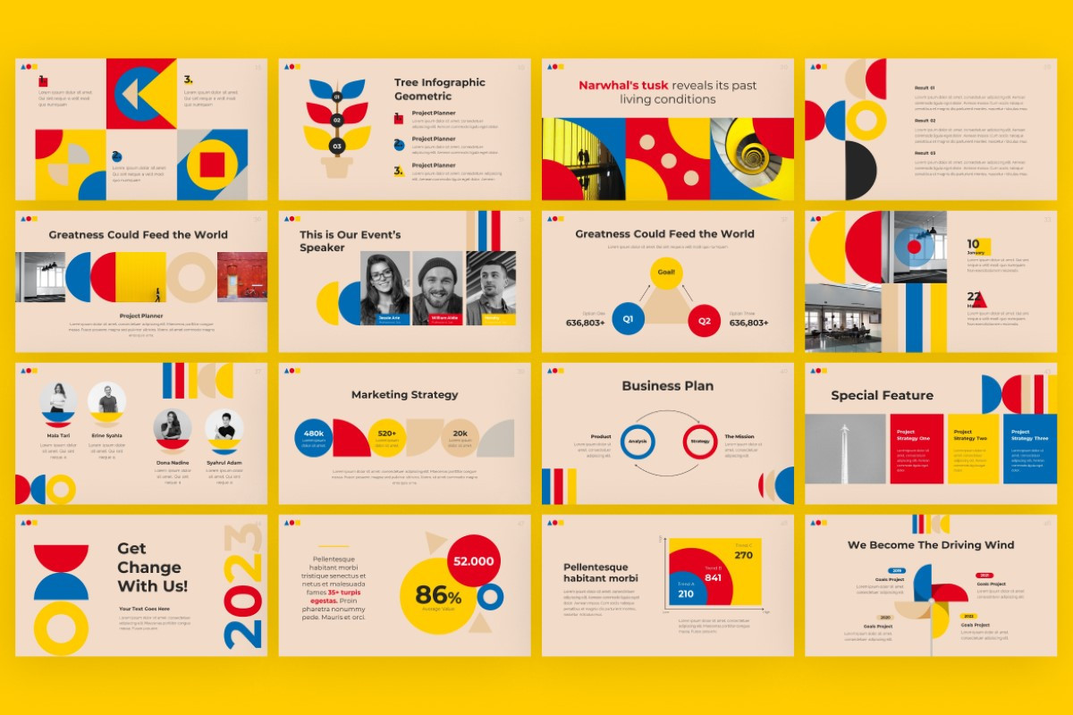 Geometric Style PowerPoint Template | Nulivo Market
