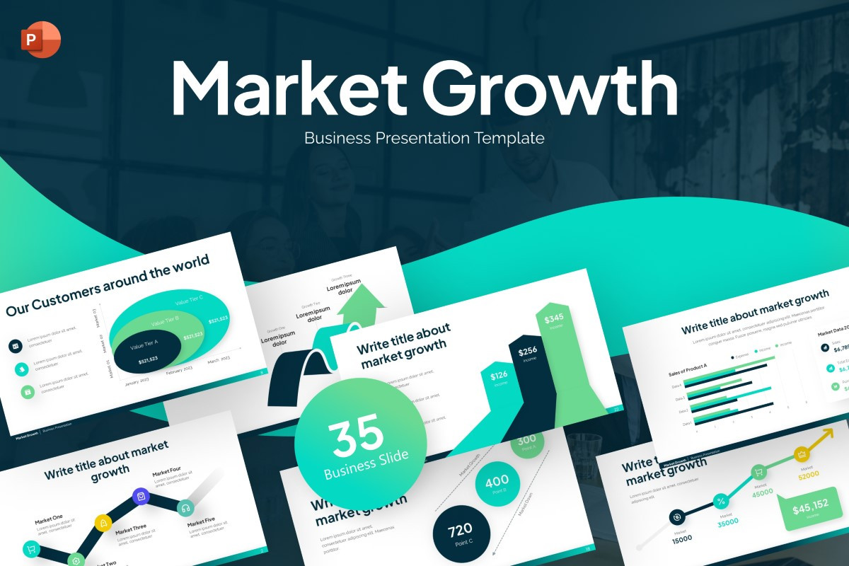 Market Growth PowerPoint Template | Nulivo Market