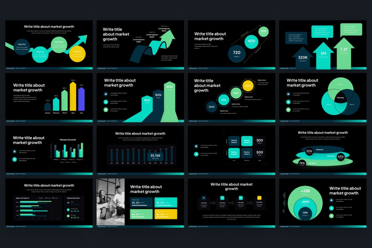 Market Growth PowerPoint Template | Nulivo Market