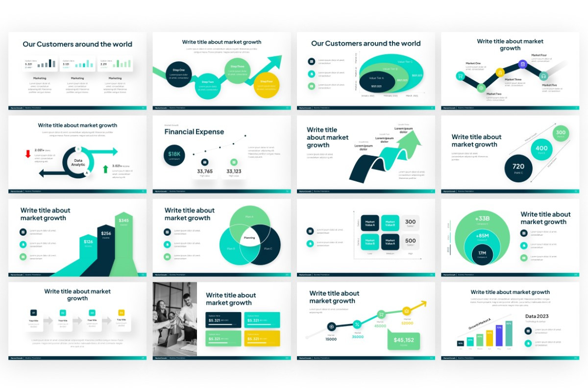 Market Growth PowerPoint Template | Nulivo Market