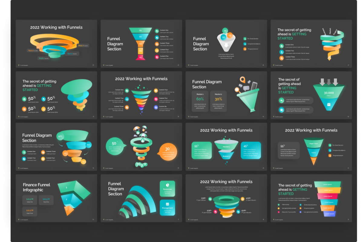 Funnel Infographic PowerPoint Template | Nulivo Market