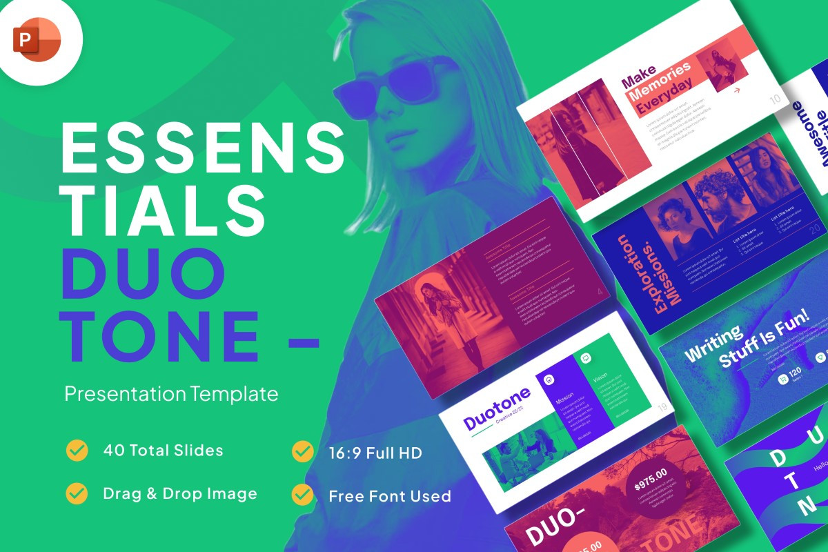 Essentials Duo Tone PowerPoint Template | Nulivo Market