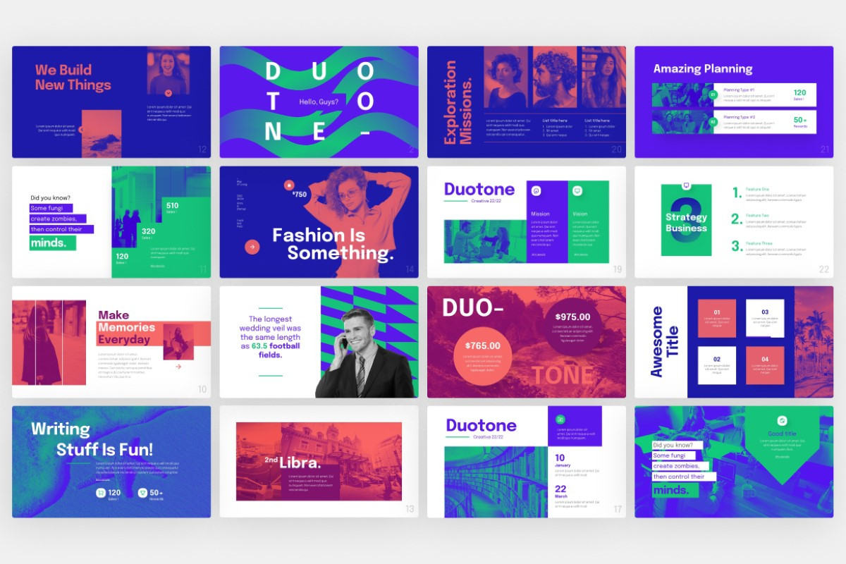 Essentials Duo Tone PowerPoint Template | Nulivo Market