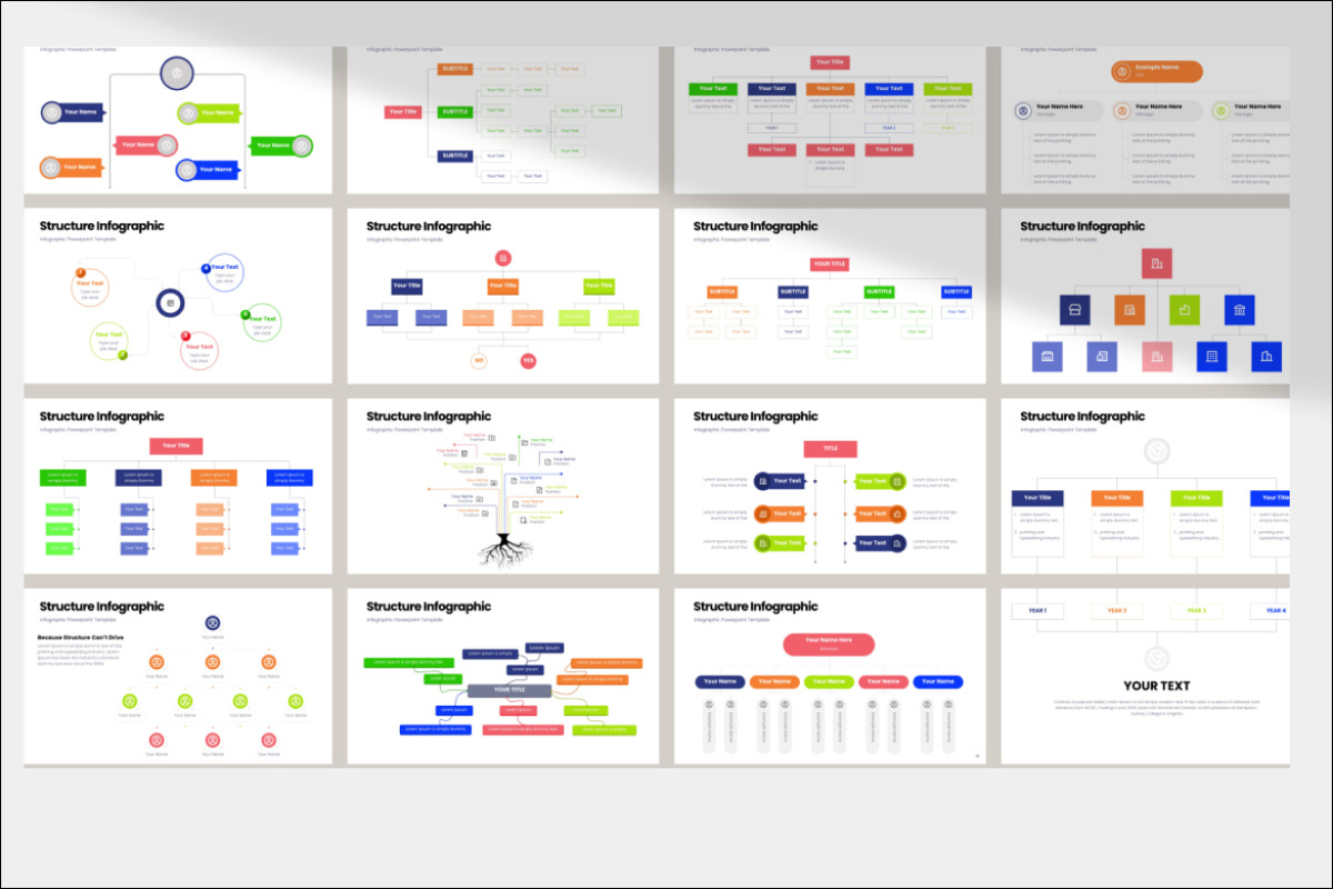 Sample Powerpoint Structure Organizational Structure - Infographic PowerPoint Template | Nulivo Market