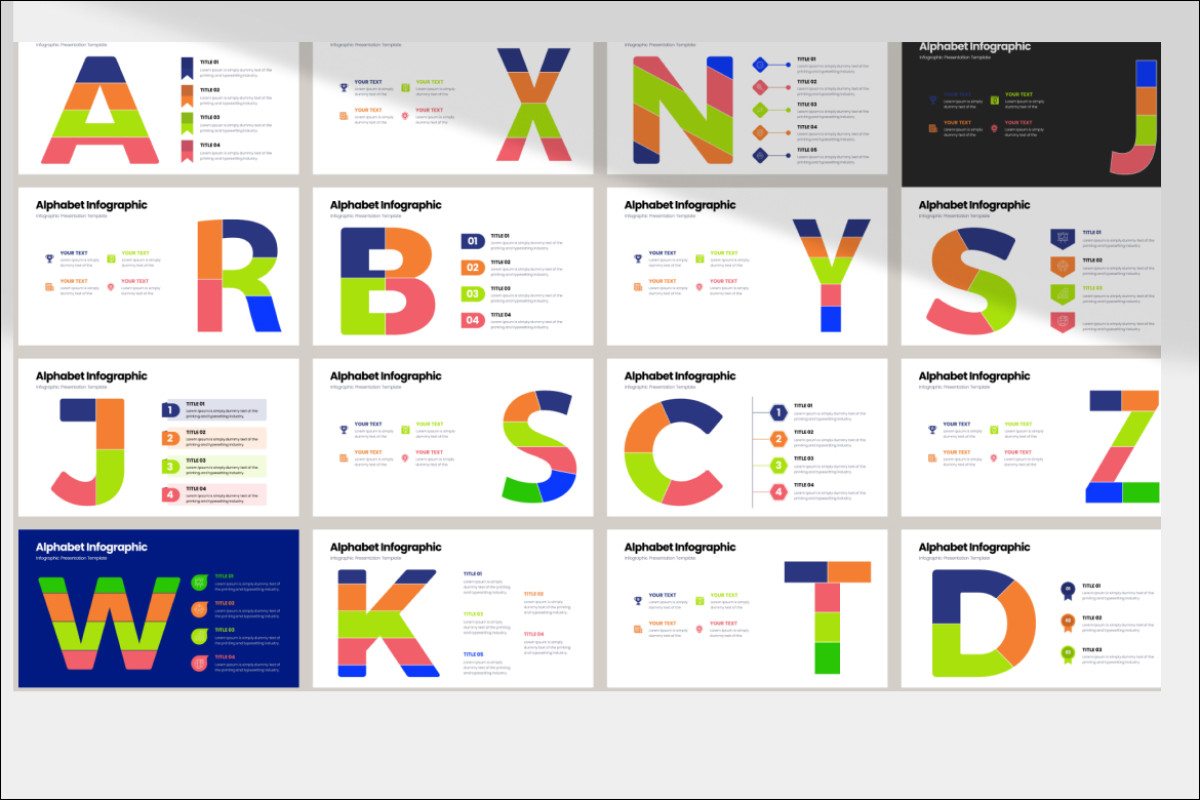 Abc Powerpoint Template Alphabet - Infographic PowerPoint Template | Nulivo Market