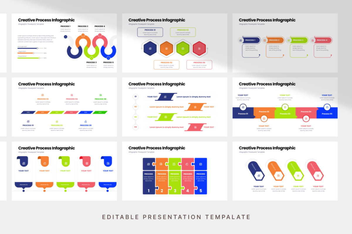 Creative Process - Infographic Presentation Template | Nulivo Market
