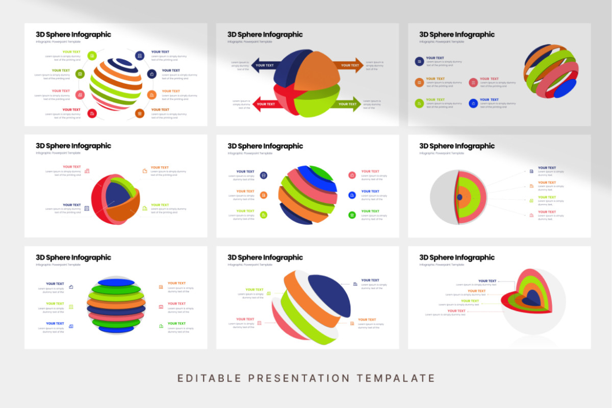 3D Sphere Infographic - Presentation Template | Nulivo Market