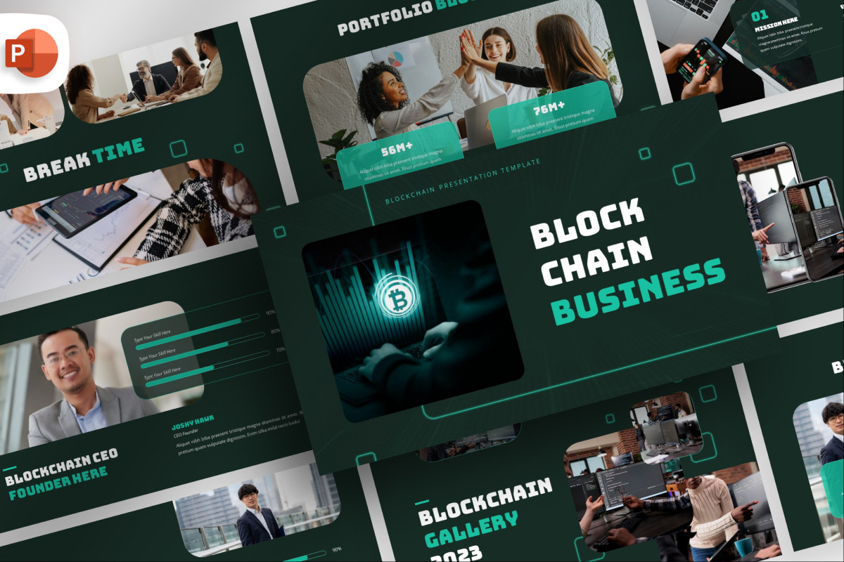 Modern Blockchain PowerPoint Template | Nulivo Market
