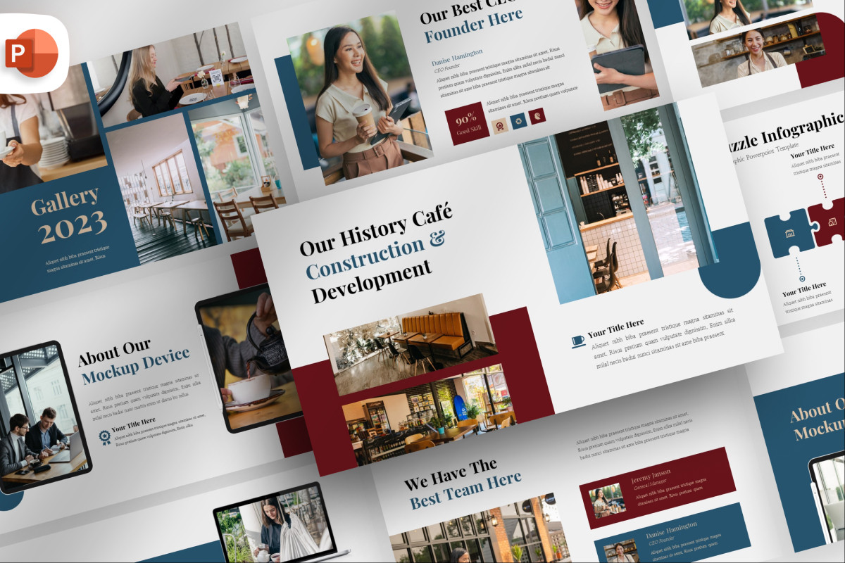 Cafe Construction & Development Presentation Template | Nulivo Market