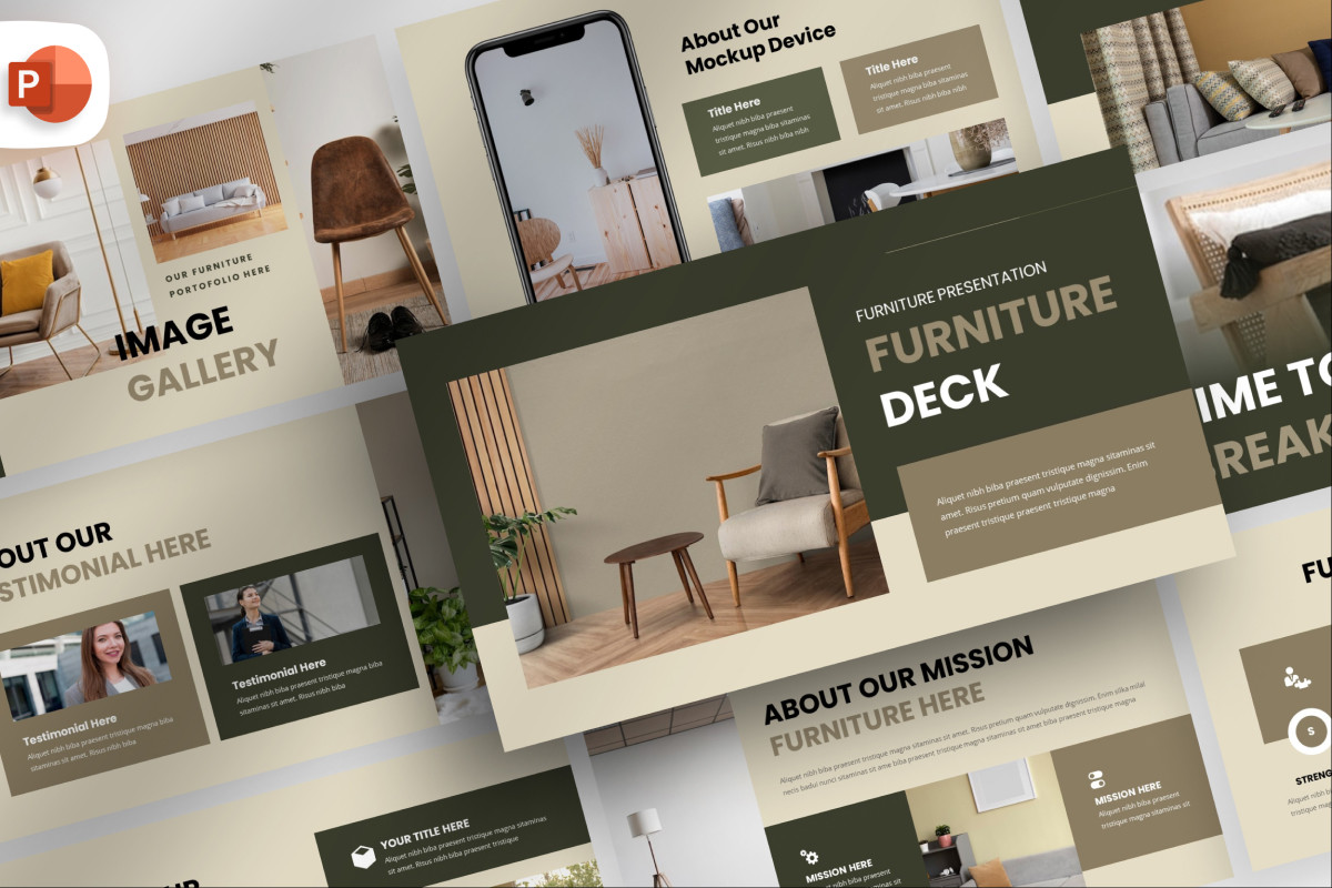 Minimalist Furniture Deck Presentation Template | Nulivo Market